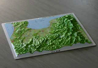 県別立体地図 富山県 